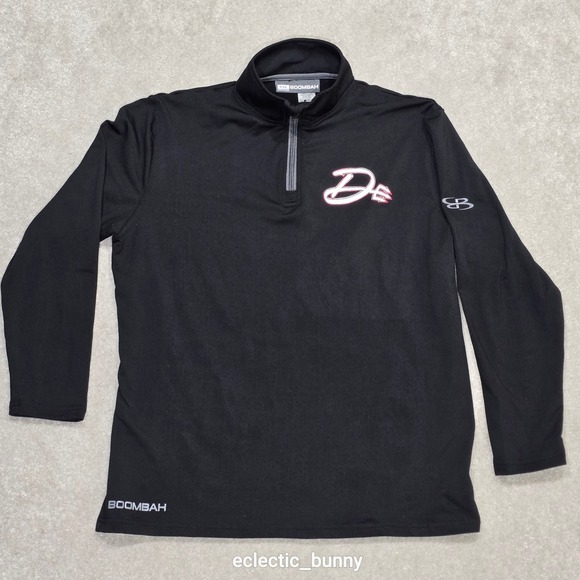 Boombah Other - Boombah Kids YXL Black Quarter Zip Pullover DE Pitchfork Logo Performance Top